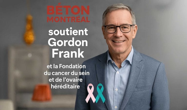 Béton Montréal s’associe à Gordon Frank pour soutenir la recherche sur le cancer héréditaire